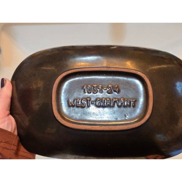 West Germany Mid-Century Modern Atomic Ceramic Platter - Picture 5 of 11